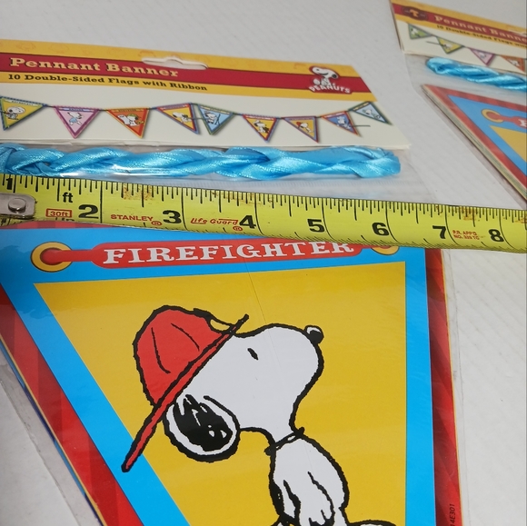 Peanuts Pennant Banner Double Sided Flags w Ribbons 10 Pack You Can Be Anything - Picture 4 of 7